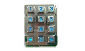 Міцна металева клавіатура з синім підсвічуванням JR-KP-03