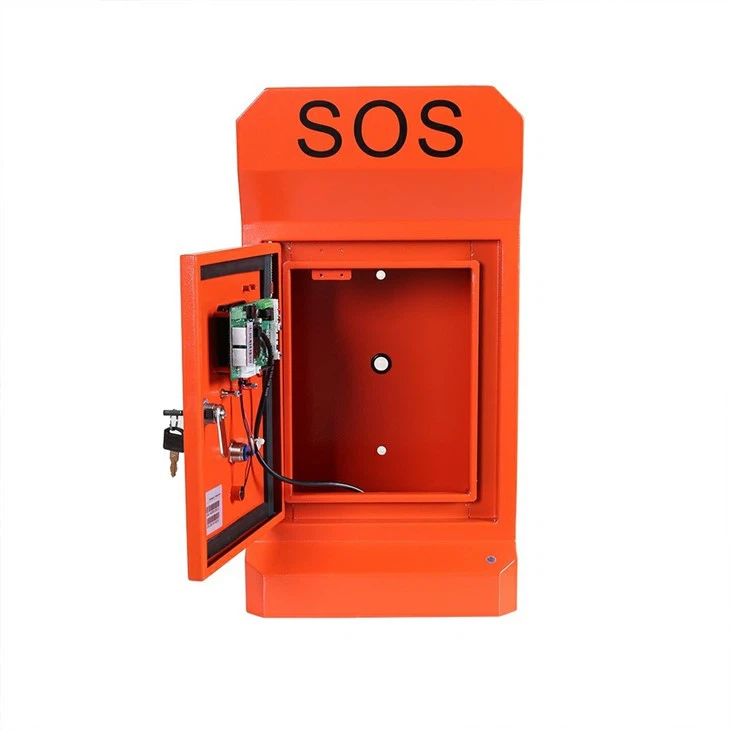 Outdoor Roadside SOS Call Box, Highway Emergency Telephone With Door And Lock